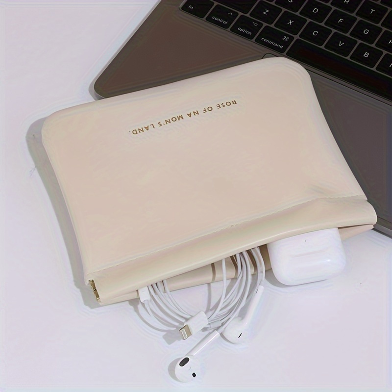 

1pc/2pcs Mini Portable Storage Bag, Data Cable Earphone Storage Bag, Makeup Bag & Comestic Bag For Travel