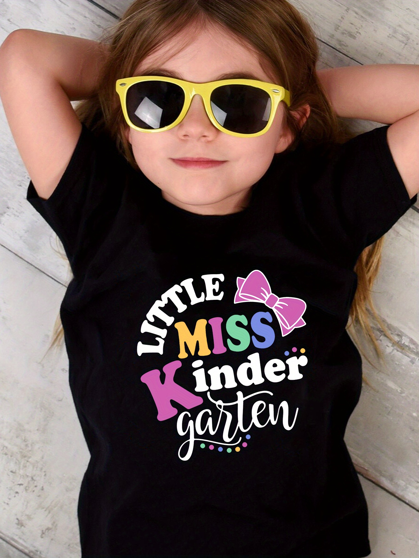 Little Miss Kindergarten Cute Anime Bow Graphic Print Girls - Temu Ireland