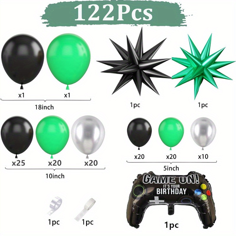 Deco Fortnite Anniversaire Décoration Anniversaire Garçon 11 Ans, Fournitures De Fête De Jeu Vidéo Toile De Fond Fortnite