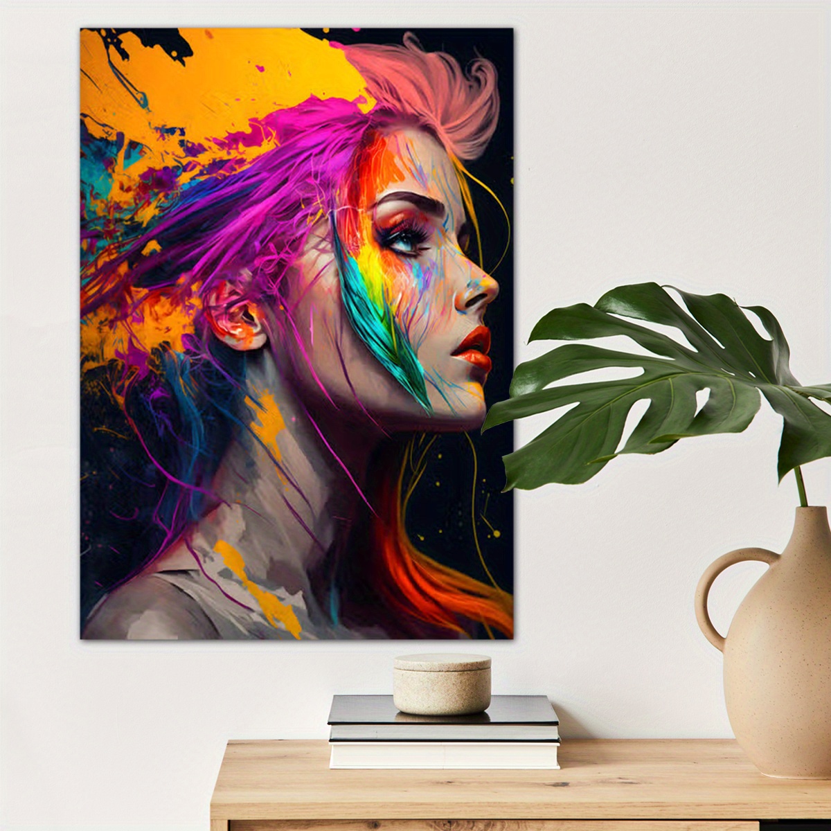 

1pc Beautiful Face Poster Canvas Wall Art For Home Decor, Poster Wall Decor High Quality Canvas Prints For Living Room Bedroom Kitchen Office Cafe Decor, Perfect Gift And Decoration