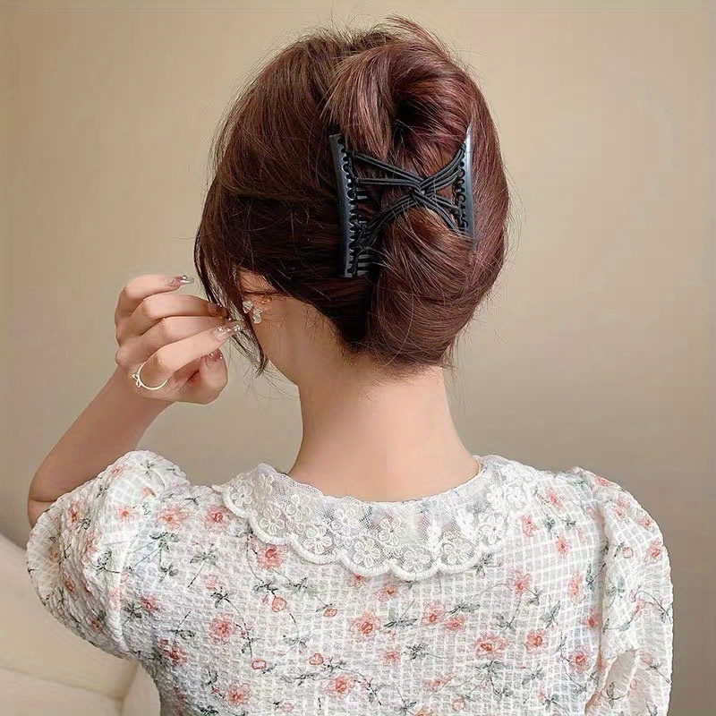 

Elastic Magic Hair Comb Double Side Comb Ponytail Holder Stylish Hair Styling Accessories For Women And Daily Uses