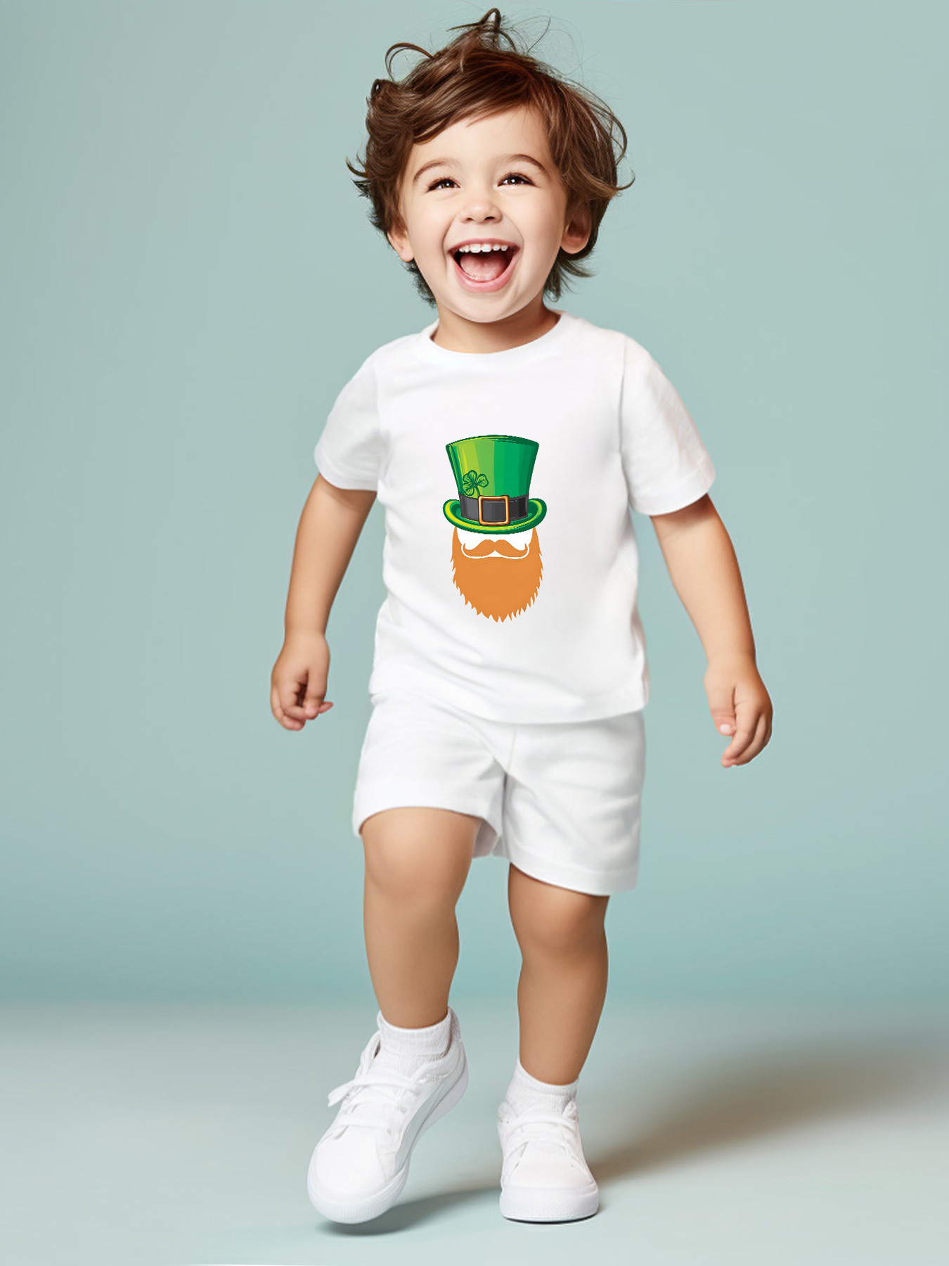 2pcs Boys Casual POSITIVE Letter Graphic Print Short Sleeve Tee&Shorts Set, Comfy Summer Kids Clothing