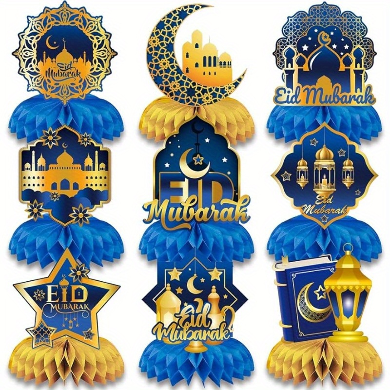 1pc, 4 Farben Exquisite Eid Mubarak Thema Styling Led Glas