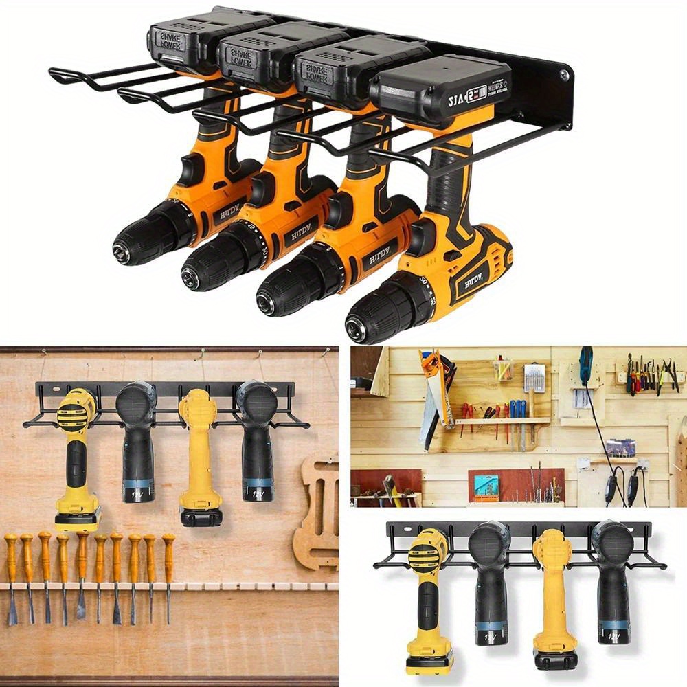 Support d'organisateur de rangement d'outils - Style de montage mural pour  perceuse d'outils électriques en tant qu'étagère à outils robuste