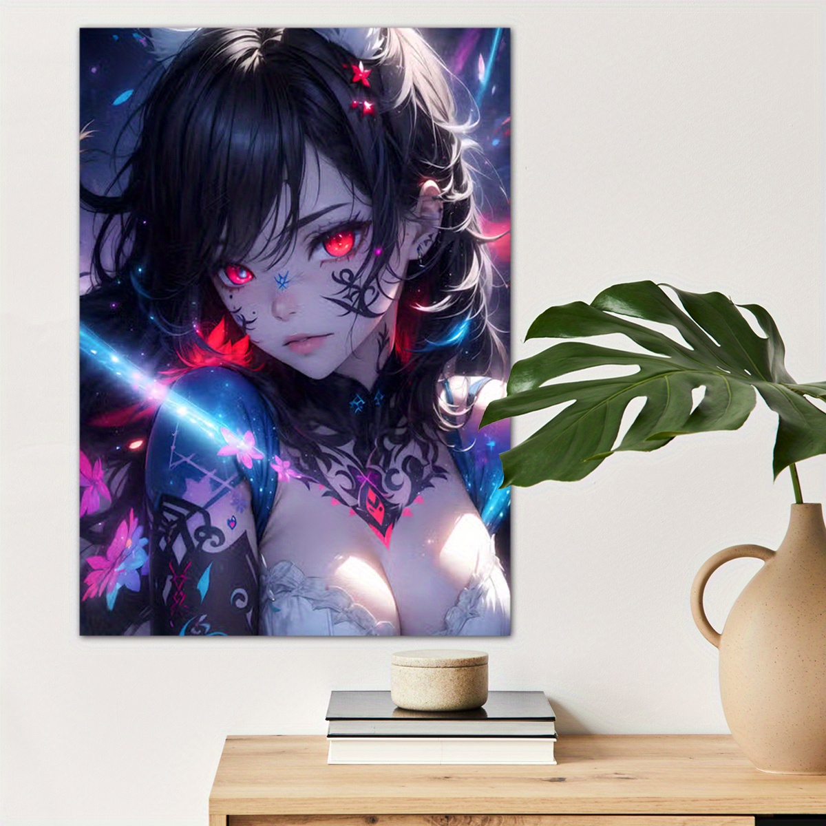 

1pc Anime Girl Poster Canvas Wall Art For Home Decor, Cartoon Comics Lovers Poster Wall Decor High Quality Canvas Prints For Living Room Bedroom Kitchen Office Cafe Decor, Perfect Gift And Decoration