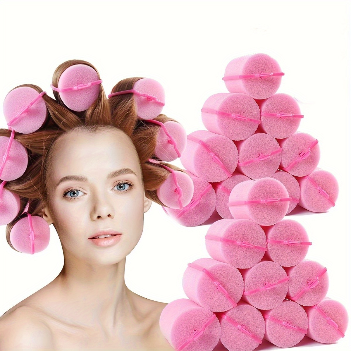 30pcs hair curler rollers diy foam hair styling tools flexible