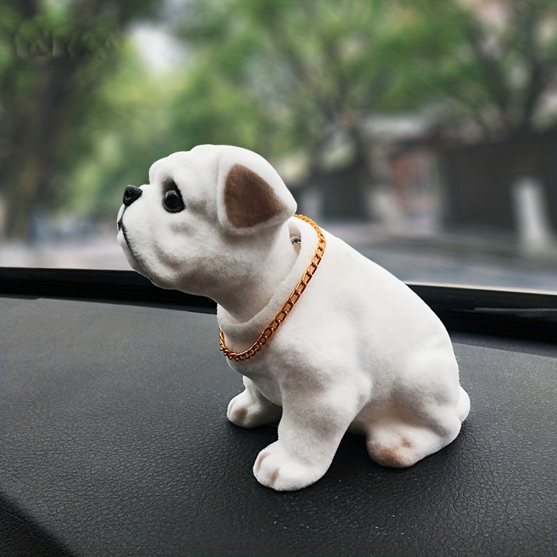 Tableau de bord de voiture mignon, figurine de chien, ornement de