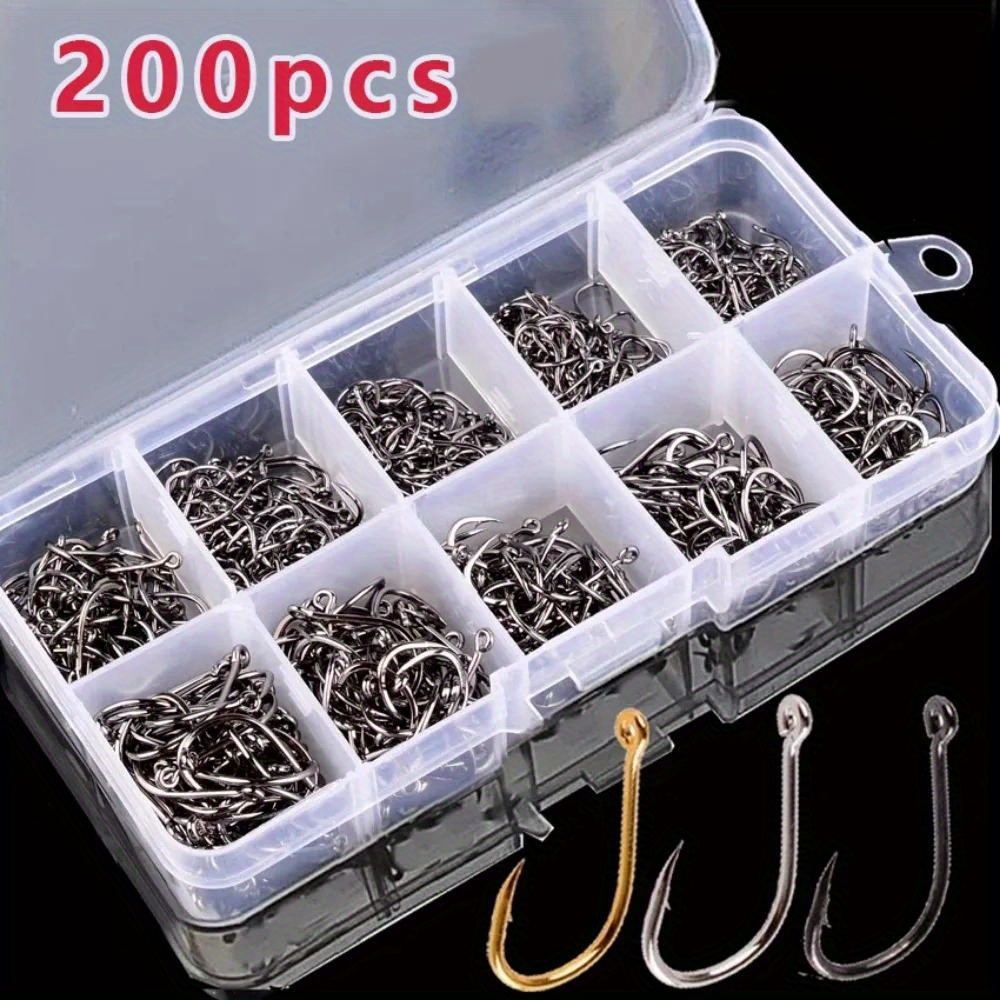 Premium Carbon Steel Fishing Hooks Set - Barbed, Single Circle Design For  Fly Fishing, Carp Fishing, And Sea Tackle - Includes Jip And Accessories -  Temu Cyprus