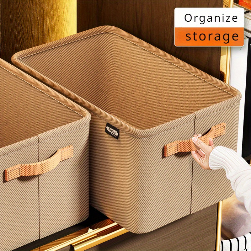 

Storage Box For Clothes, To And Quilts From Moisture, Featuring A Handle For In Bedrooms Or Dorm Closets, With A Bohemian Style.