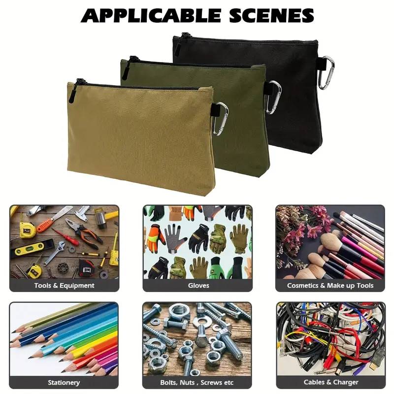  Bolsa de herramientas pequeña, bolsa de múltiples herramientas,  bolsa de herramientas para electricista, bolsa de almacenamiento para  electricista, bolsa de herramientas para electricista para estuche de  lápices, bolso o bolsa de