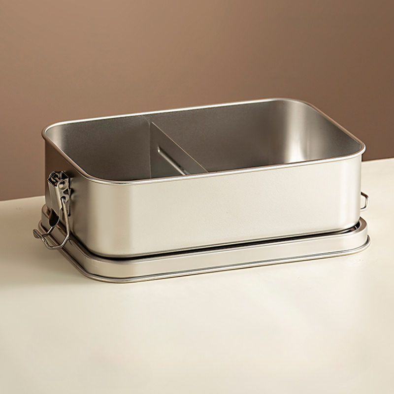 TEMU Sus304 Stainless Steel Bento Box , Layered Travel Lunch Box, Sealed Outdoor Storage Container, , Portable Lunch Box, Compact Lunch Box, Durable