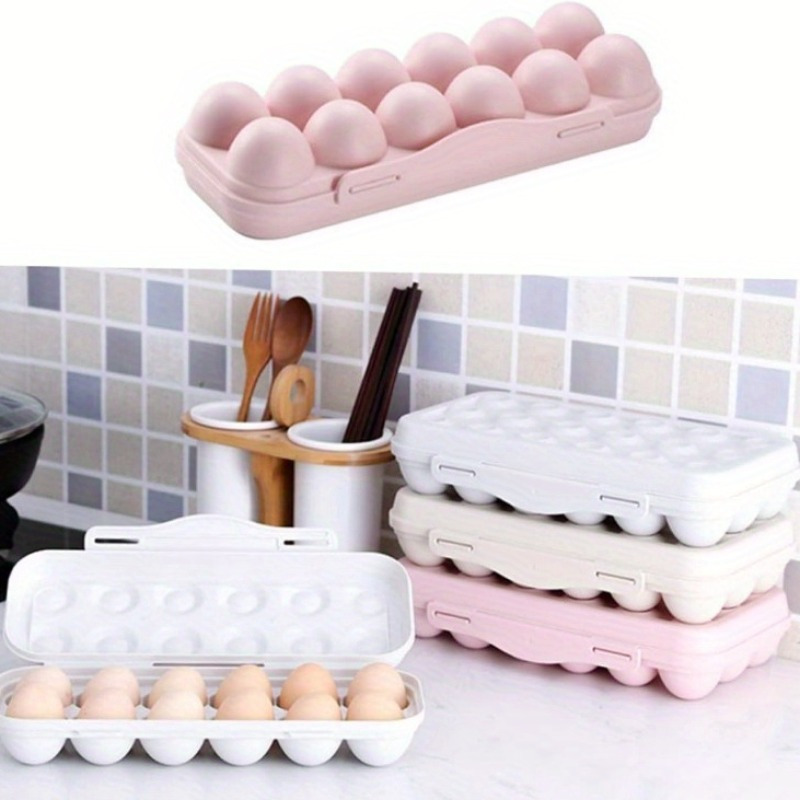Moretoes Organizador de huevos para nevera, organizador de cajones de  huevos, bandejas para refrigerador, contenedor de huevos, paquete de 2