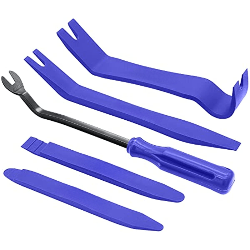 

5-piece Trim Removal Tool Kit - No Scratch Plastic Pry Tools For Auto Trim, Car Panel Door Window, And Fastener Removal - Interior Trim Tool