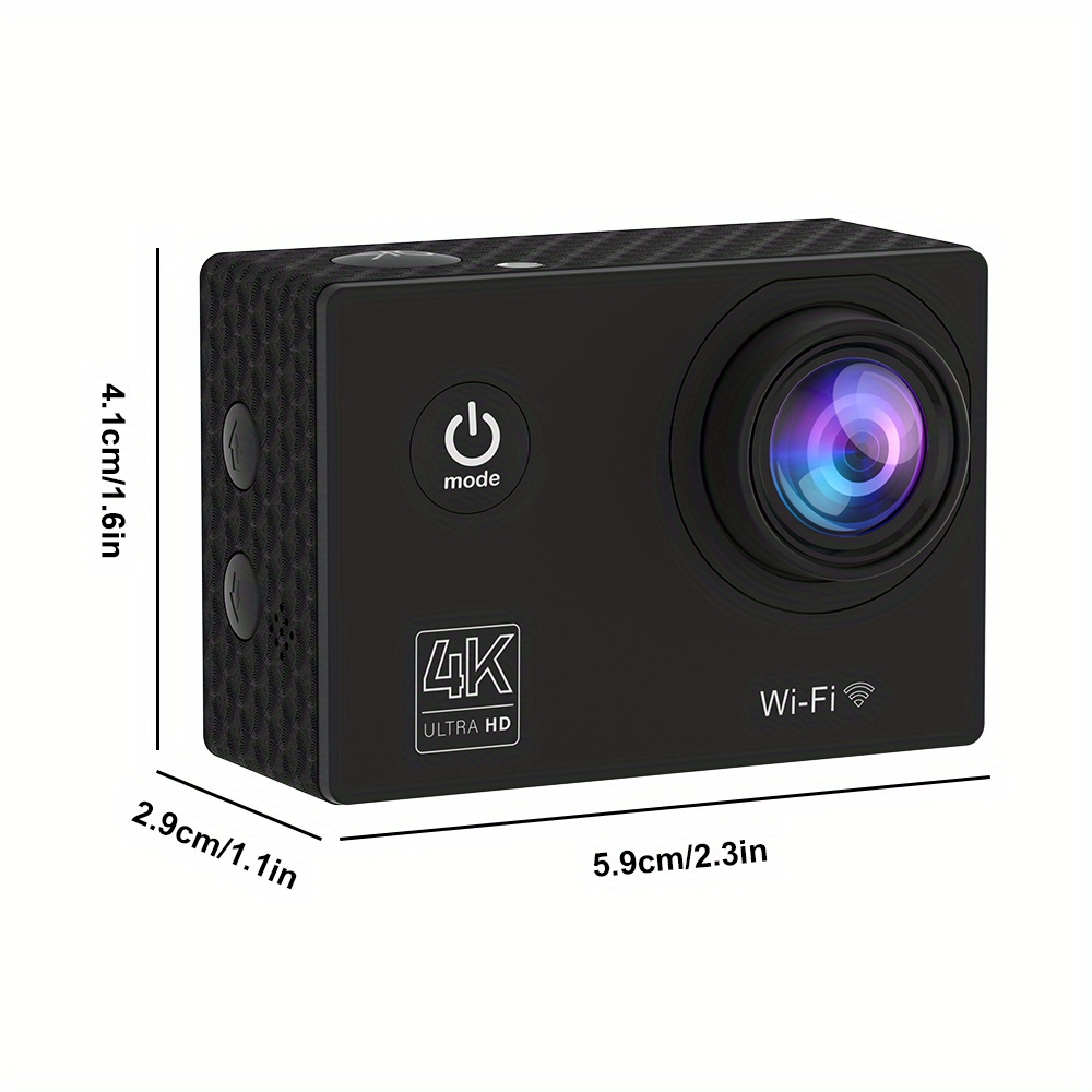 4k30fps action camera ultra high definition underwater camera waterproof accessories outdoor sports camera with wifi comes with 32gb memory card and comes with two batteries