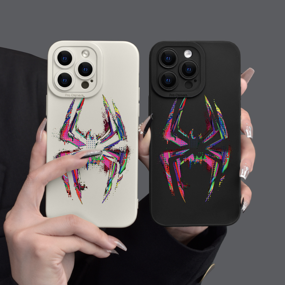 

Spider Pattern Mobile Phone Case Full-body Protection Shockproof Anti-fall Tpu Soft Rubber Case Color: Transparent White Black For Men Women For Iphone 15 14 13 12 11 Xs Xr X 7 8 Mini Plus Pro Max Se