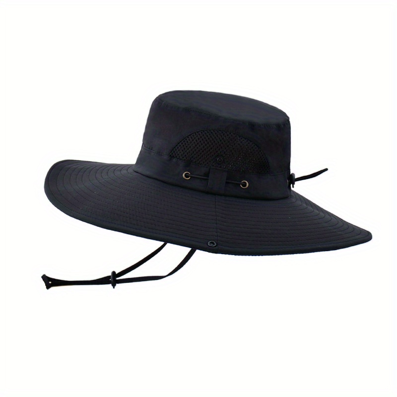 1pc Mens Sunshade Big Brim Hat For Sun Protection Cycling Mountaineering  Fishing Outdoor Bucket Hat - Jewelry & Accessories - Temu