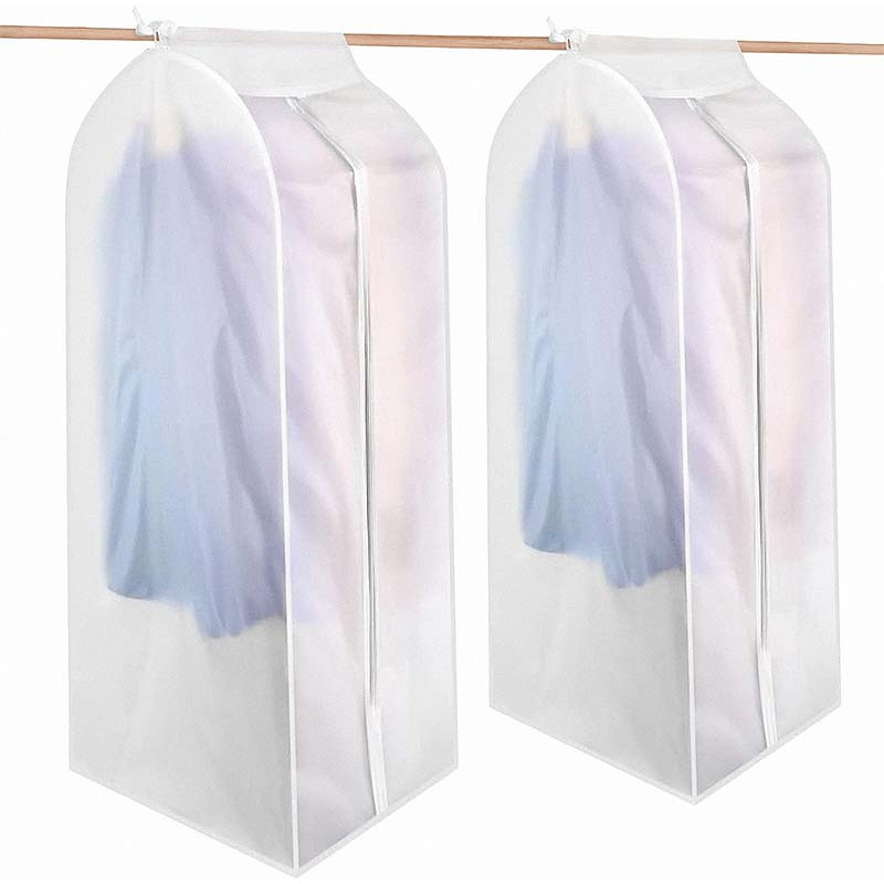 

1pc Clothes Dust Cover Bag With Zipper, Coat Plastic Hanging Storage Bag, Household Space Saving Storage Organization For Bedroom, Bathroom, Office, Closet, Wardrobe, Home, Dorm