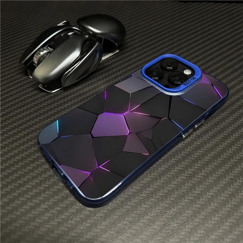 for iphone frosted color silvery anti drop 15 14 13 12 11 pro max plus aurora purple mobile case details 7