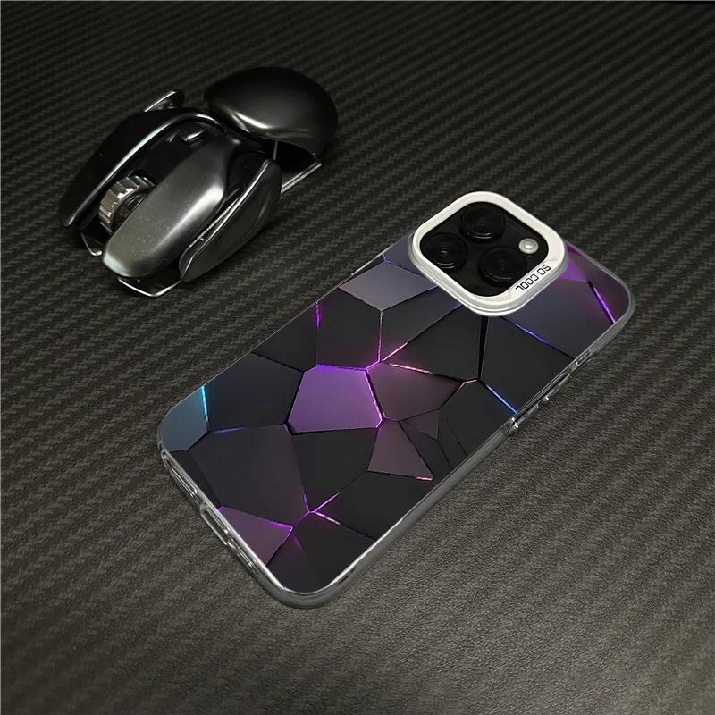 for iphone frosted color silvery anti drop 15 14 13 12 11 pro max plus aurora purple mobile case details 8