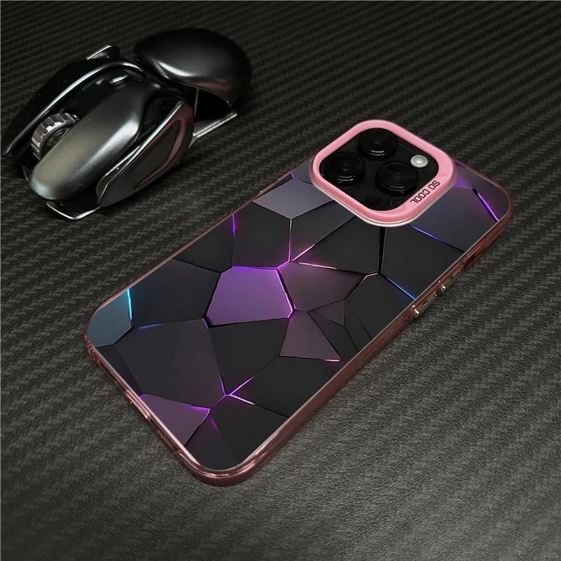 for iphone frosted color silvery anti drop 15 14 13 12 11 pro max plus aurora purple mobile case details 9