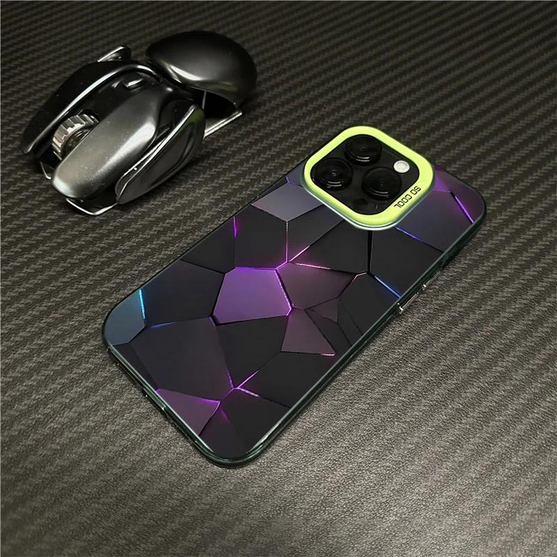 for iphone frosted color silvery anti drop 15 14 13 12 11 pro max plus aurora purple mobile case details 12