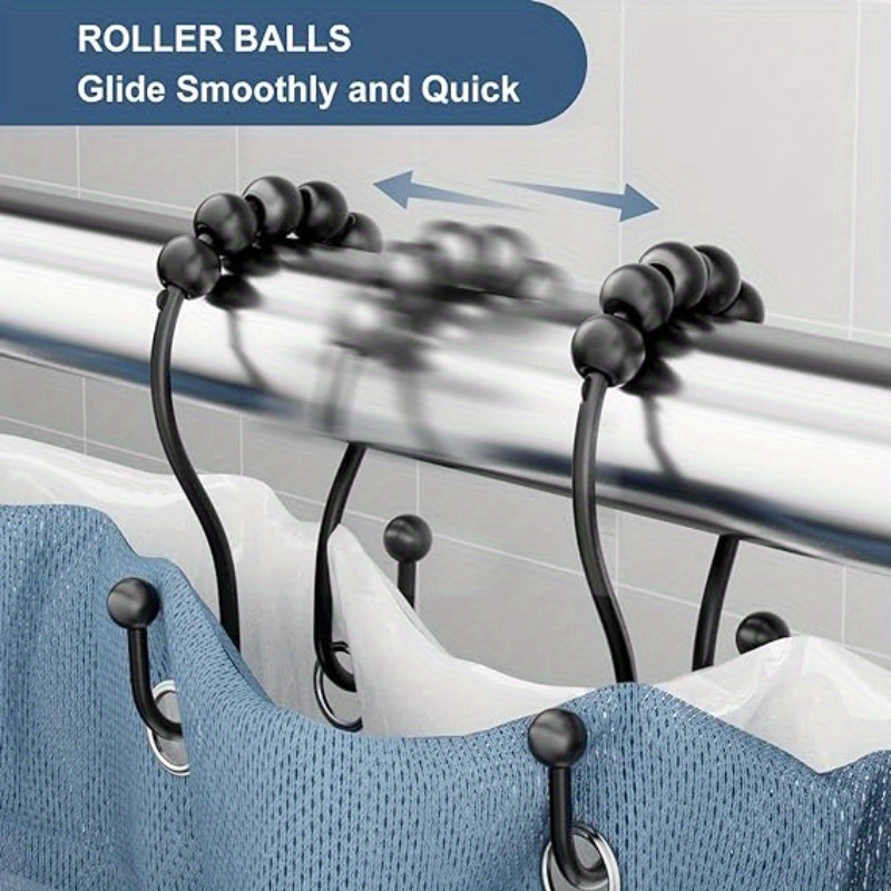 Shower Curtain Rail Hooks - Temu