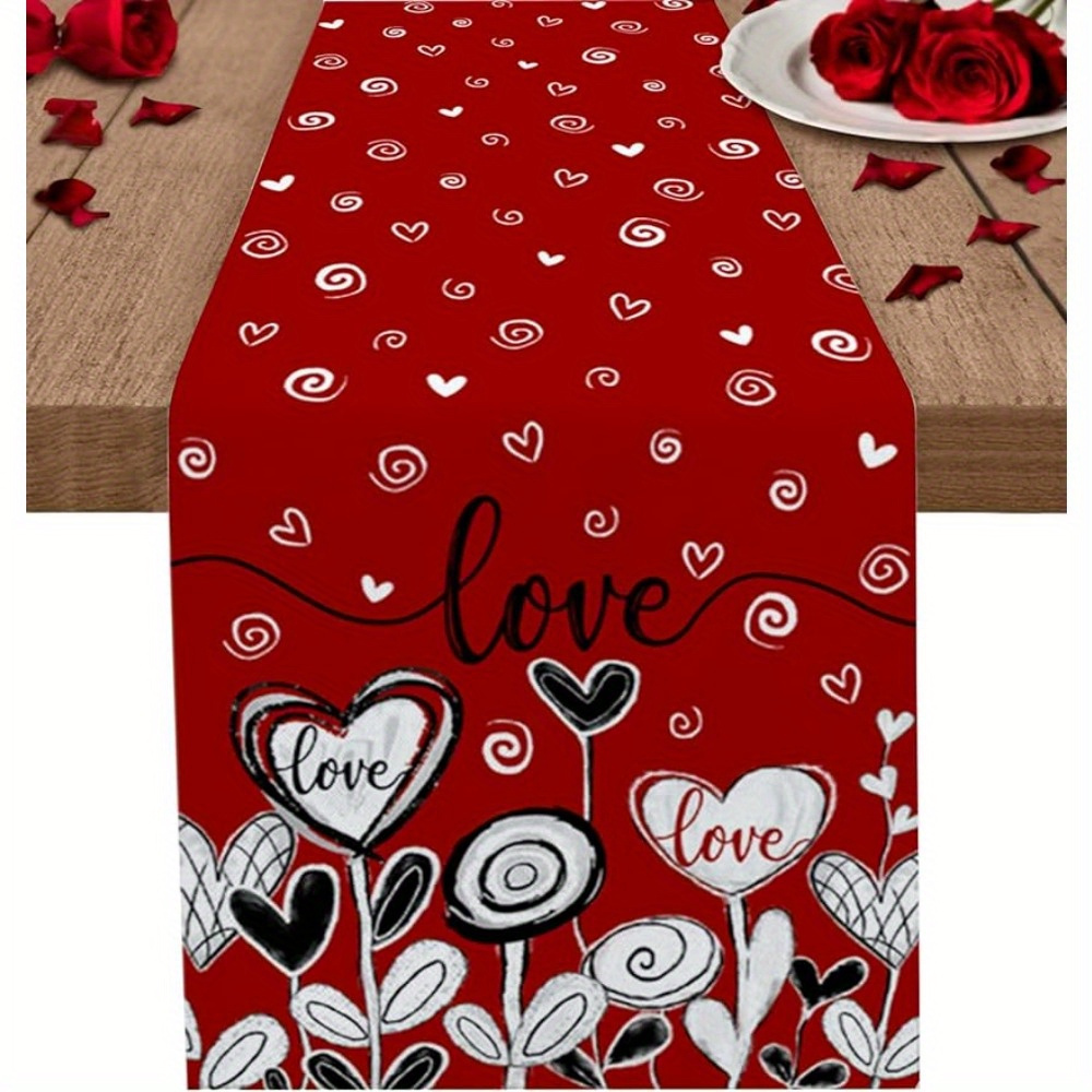 1PC Tovaglia Tema San Carino Gatto Floreale Cuore - Temu Italy