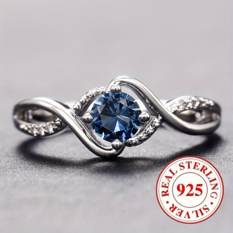 925 Pure Silvery Wavy Women's Ring