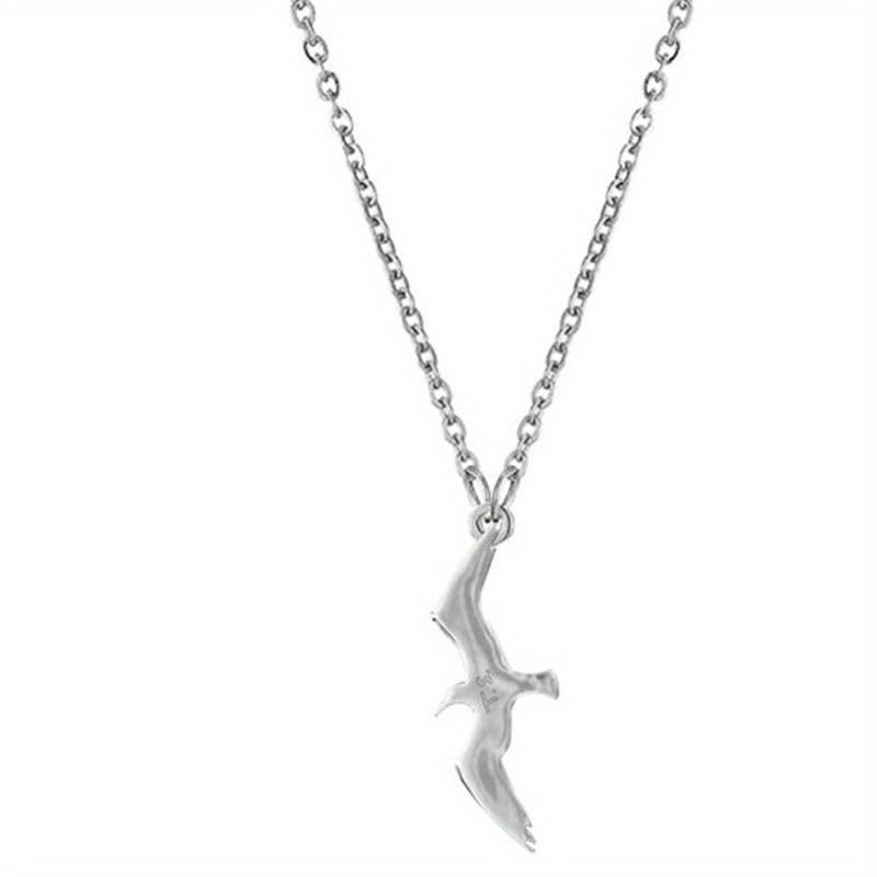 

Fashion Silvery Seagull Pendant Necklace For Men Women, Concert Party Jewelry