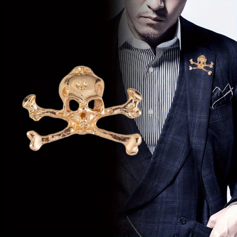 Skull deals brooch pin