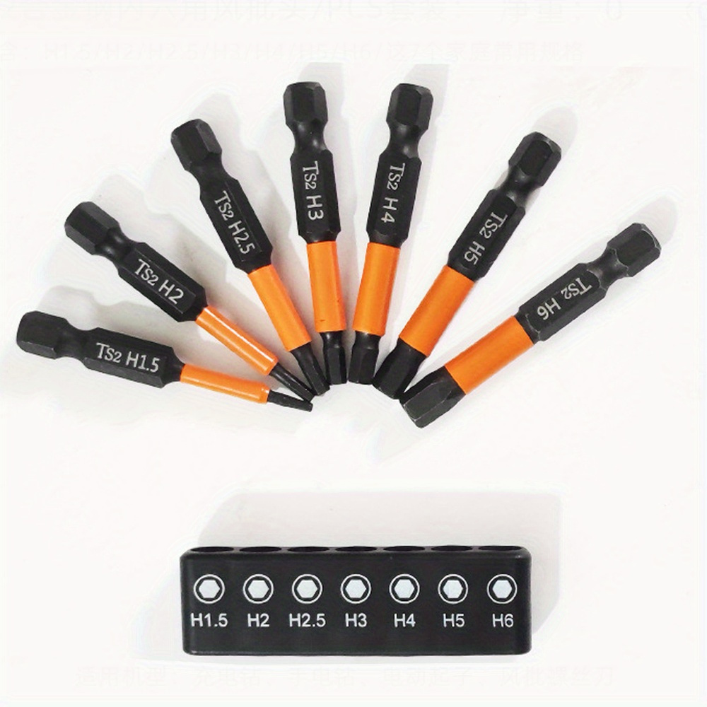 7pc Impact Hex Bit Socket Set H3 H4 H5 H6 H7 H8 H10 Allen Keys Screwdriver Bit S