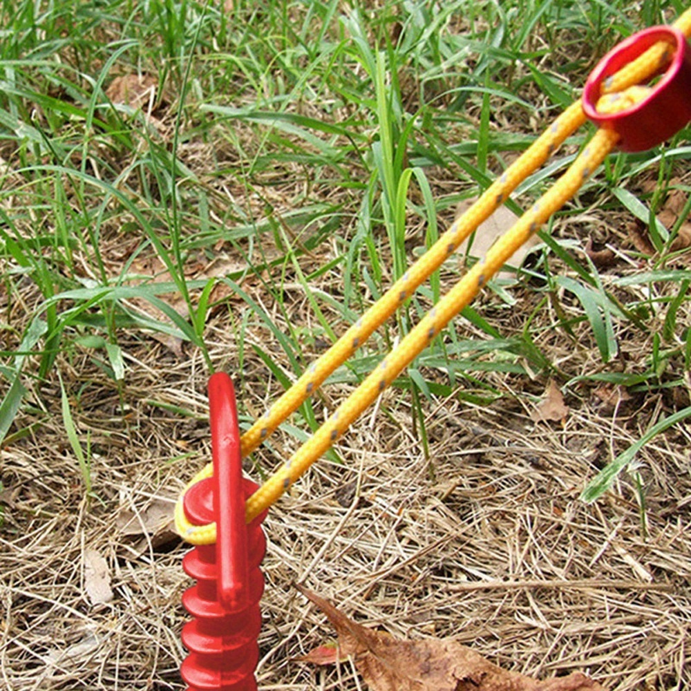 10pcs outdoor ground stakes windproof canopy tent spiral nails for camping outdoor tools red black green today s best daily deals temu canada 3