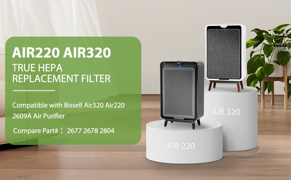 New Bissell Air220 Smart cheapest Air Purifier HEPA Carbon Filter 2609A Air Cleaner