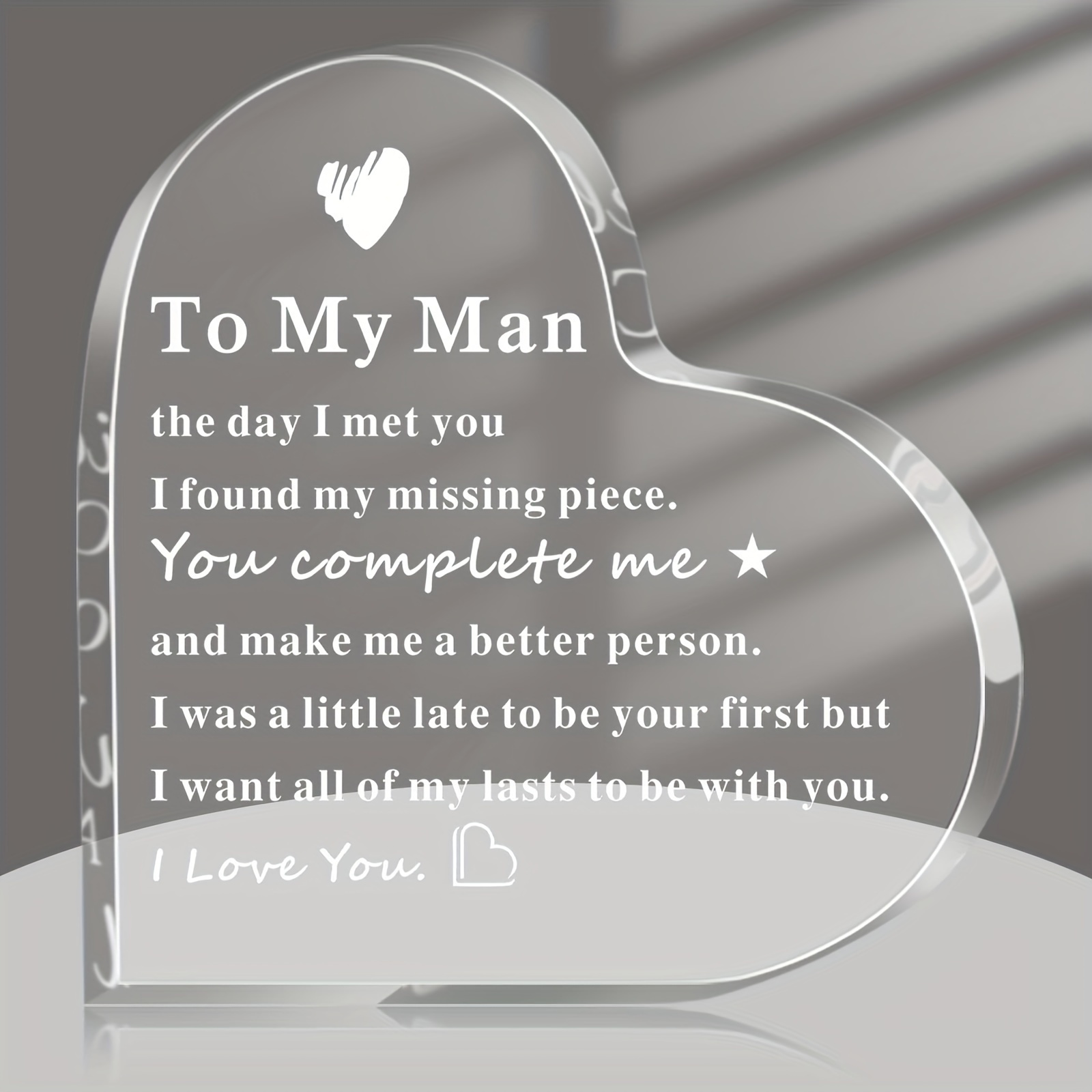 to My Man Gift for Him Anniversary Birthday Gifts for Boyfriend I Love You  Gift for Him Fiance Husband Keepsake for Groom Engagement Wedding Valentine
