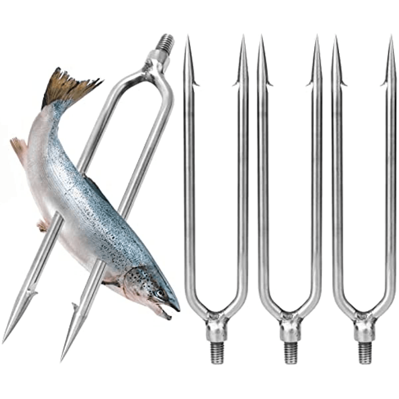 Durable Stainless Steel Fishing 2 Prongs Barbed Hook - Temu