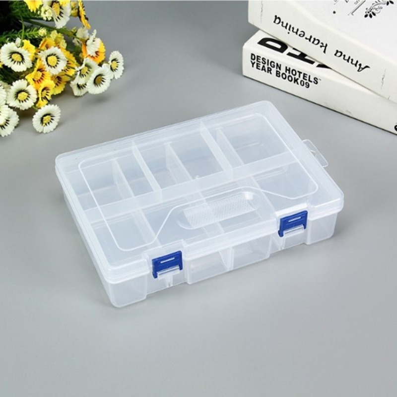 Double compartment Transparent Plastic Box Two layer - Temu