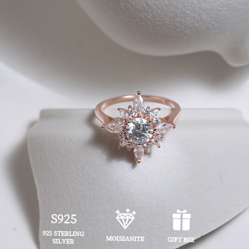 elegant 1ct moissanite   in rose golden hypoallergenic s925 sterling silvery   engagement valentines day gift with certificate and luxury gift box details 1