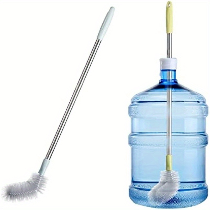 

1pc Long Bottle Brush, Gallon Bottle Cleaner Brush, Nylon Bristles And Stainless Steel Handle Bendable Replaceable Brush Head Bottle Cleaning Brush