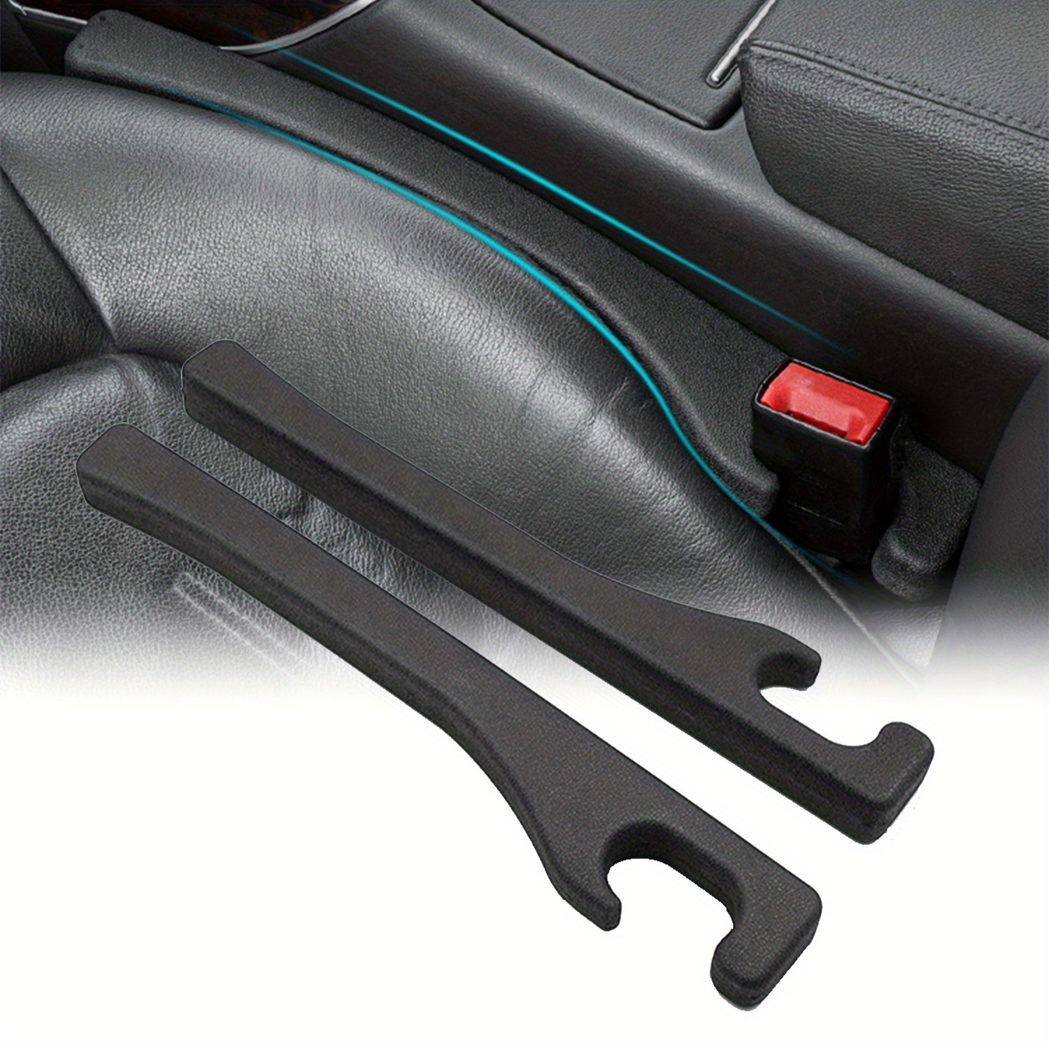 Universal Car Seat Side Gap Filler Pad PU Leather Strips - Icespheric £12.80
