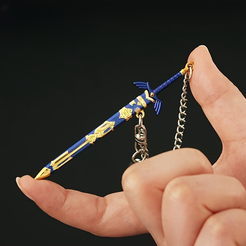 

Legend Of Kingdom Of Tears Mini Master Link Sword With Sheath Metal Weapon Toy Key Chain Mini Master Sword Toy Key Chain Model Hobby Collection Presents