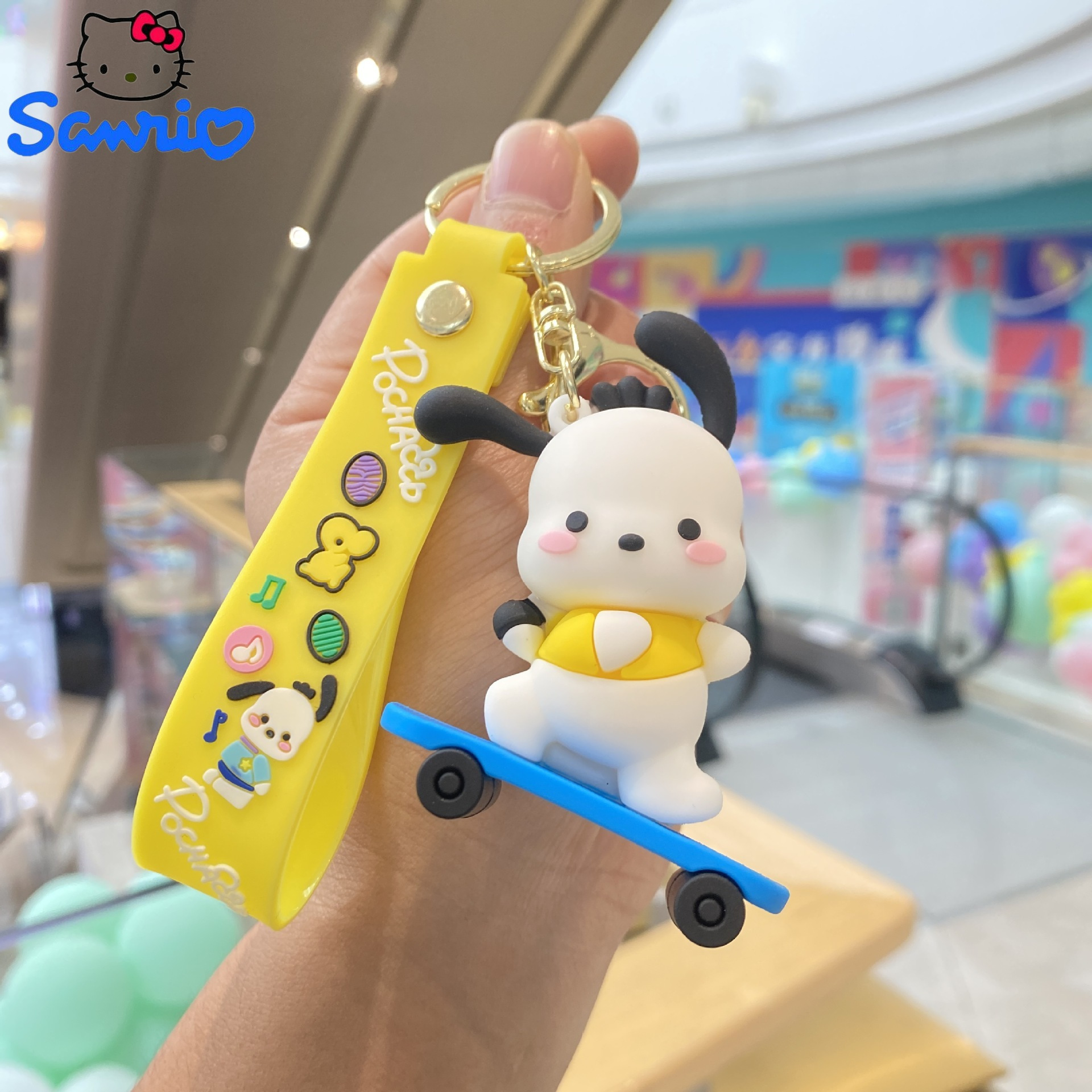 Japan Sanrio Reel Keychain - Pochacco