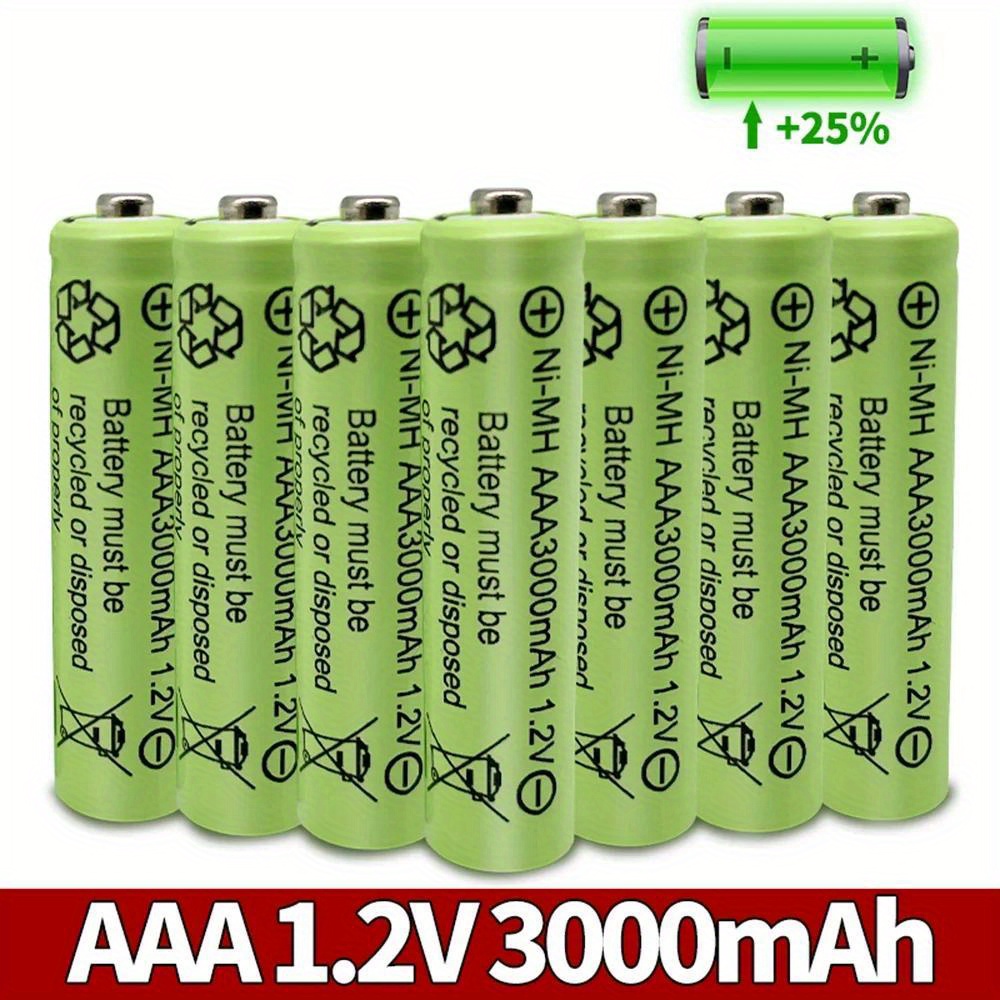 

12/24/48pcs, Aaa 3000mah 3a 1.2v Ni-mh Rechargeable Battery Cell For Mp3 Rc Toys Led Flashlight Flashlight Camera Toy Batteries
