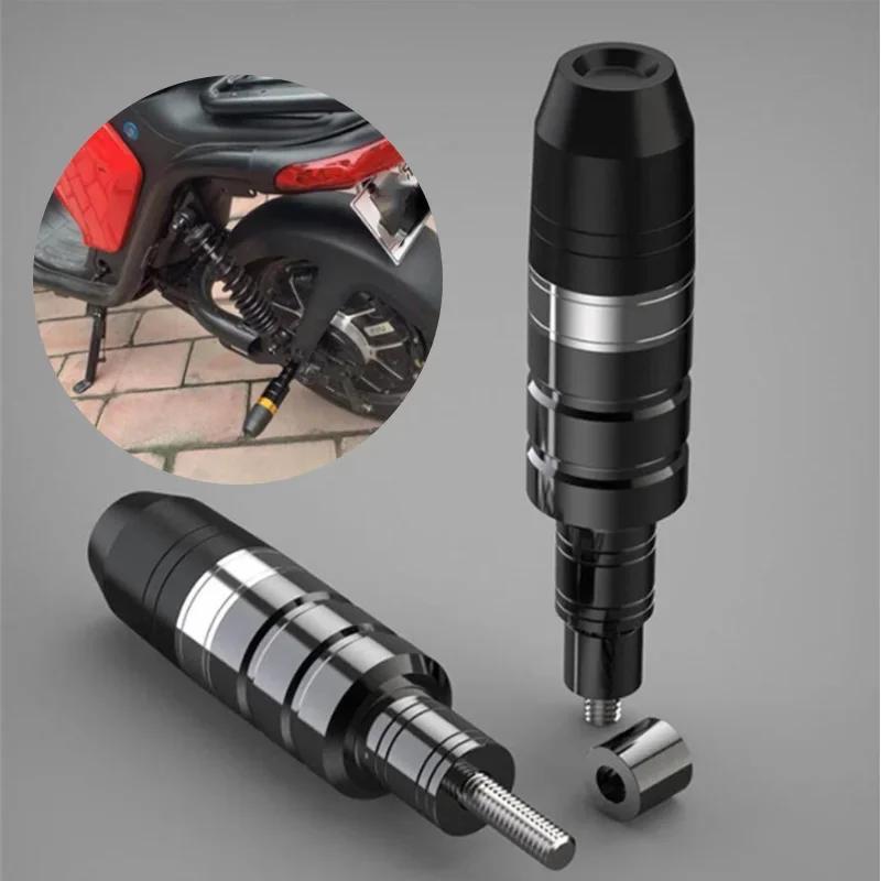 Protege Cadre,Tige Anti chute pour moto Scooter de 8mm, barre de protection  Anti chute en aluminium CNC, moteur de 8mm - Type black