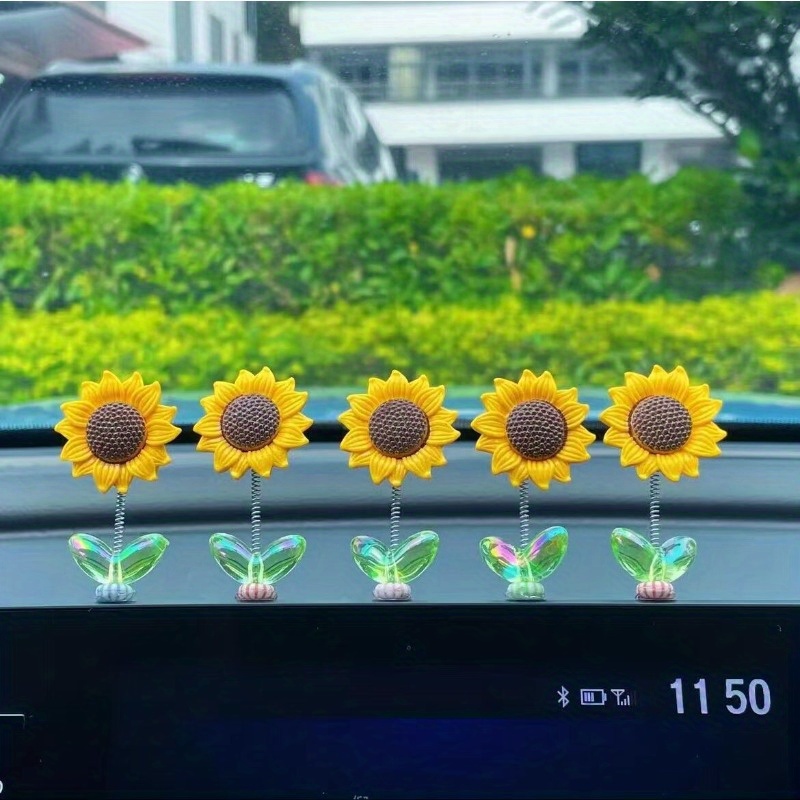 Auto-Anhänger, niedliche gelbe Sonnenblume, Auto-Innendekoration