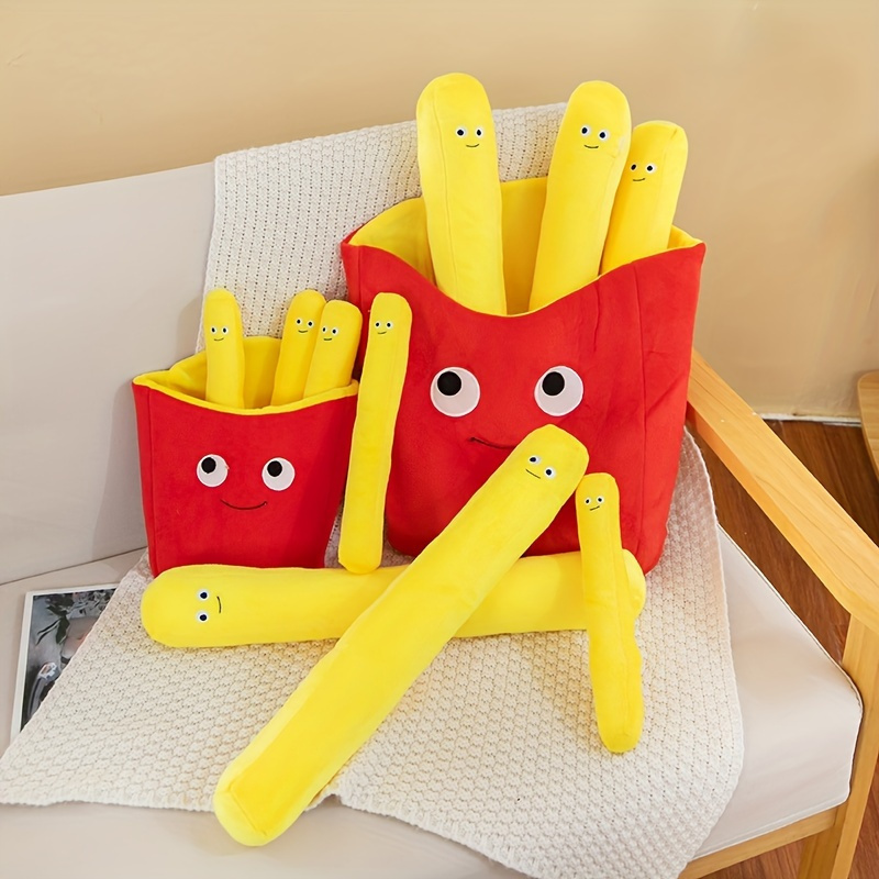 1pc 30cm/11.81in Emotional Support Smile French Fries Plush Stuffed Toy,  Room Decorative Plush Sofa Pillow Car Accessory, Children's Pretend Play  Accessory