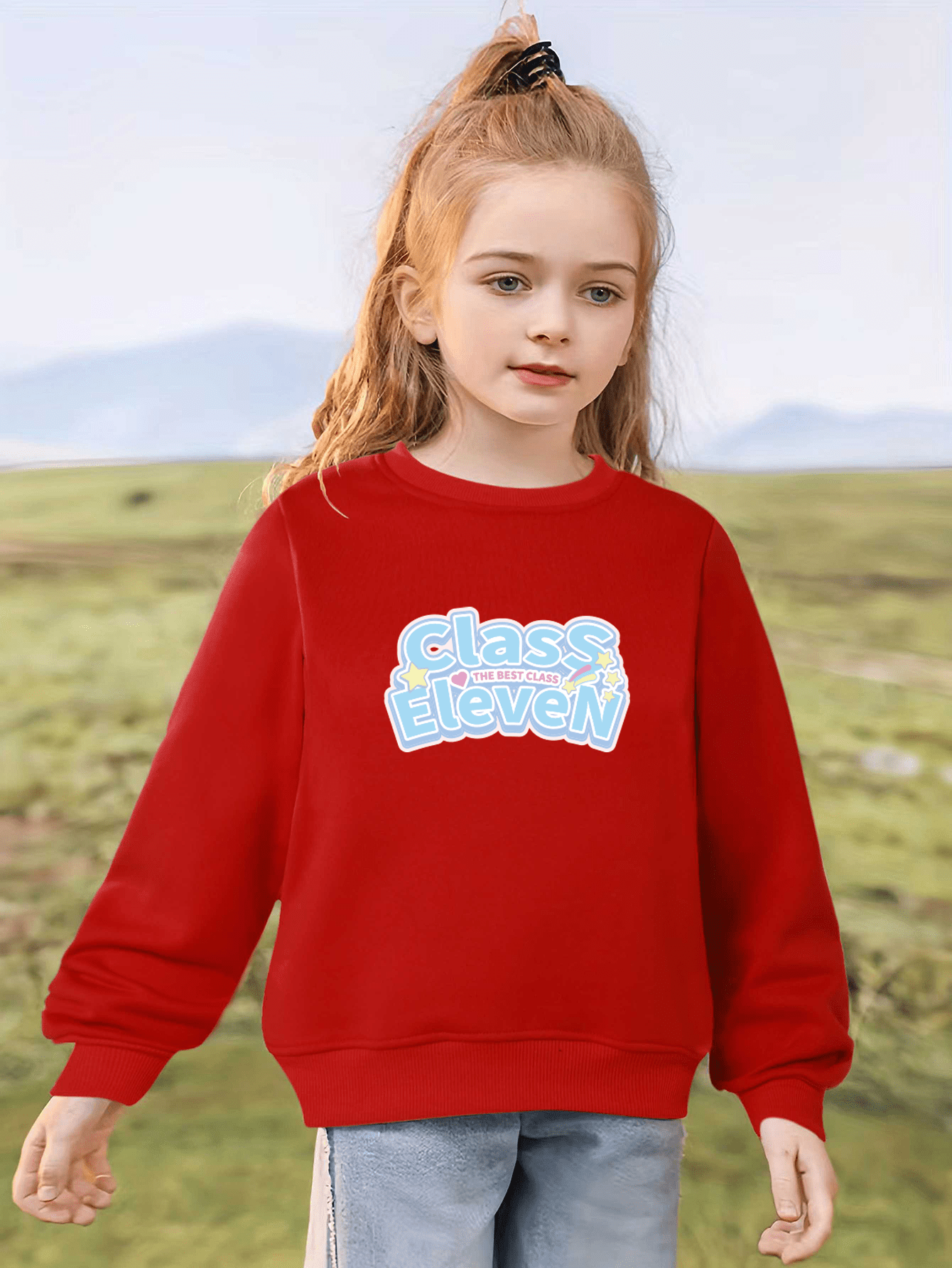 Toddlers Girls Casual Fashion Sweatshirt Crew Neck Heart - Temu United Arab  Emirates