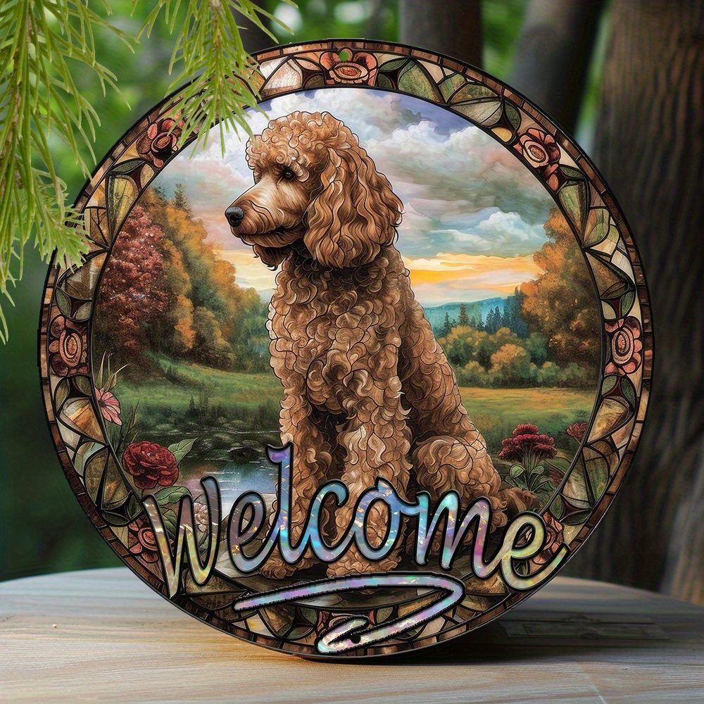 Poodle Dog Door popular Wreath