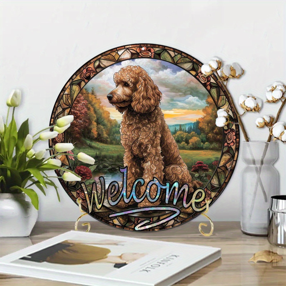 Poodle Dog Door popular Wreath