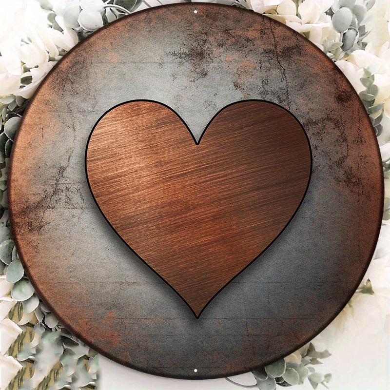 

1pc 8x8inch Aluminum Metal Sign Sweet Love Heart Art Sign For Room Wall Decoration