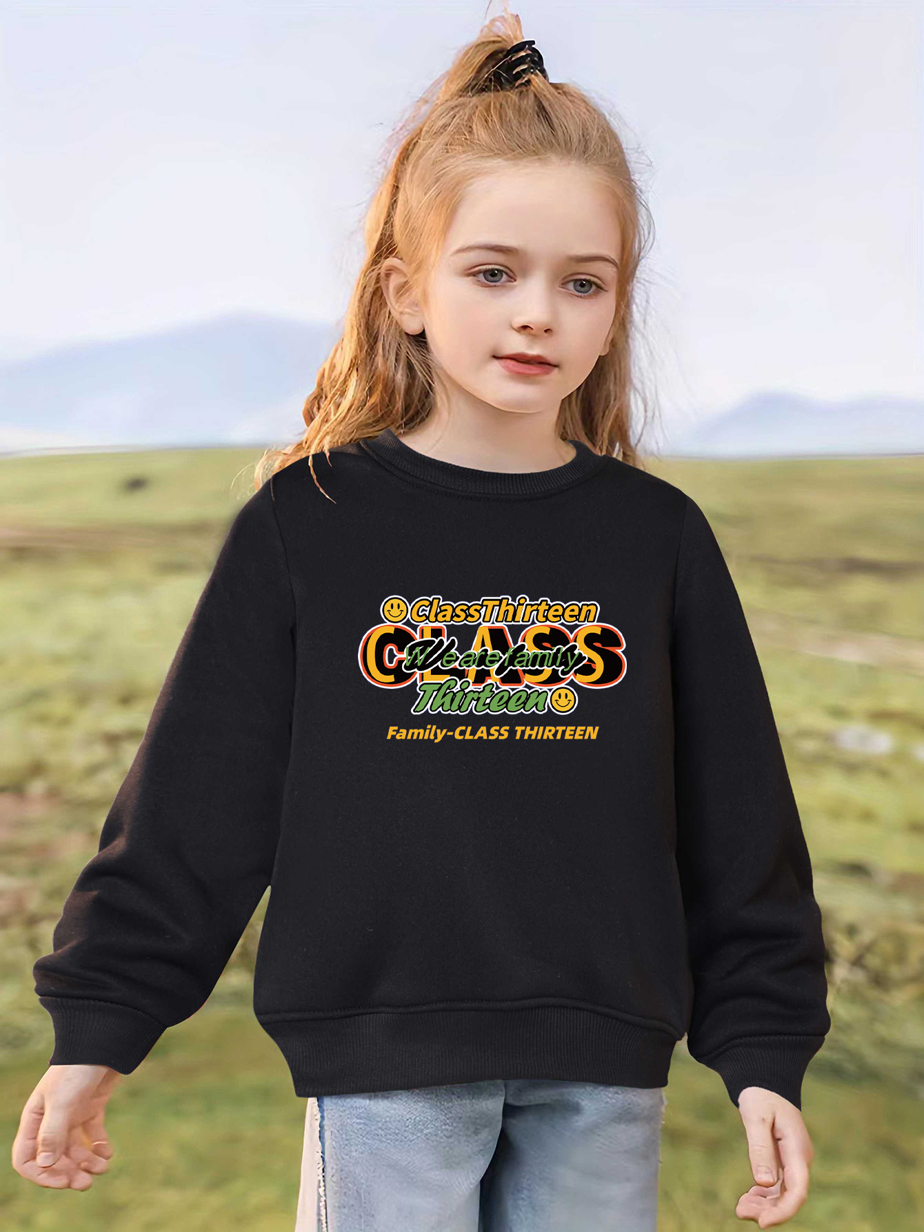 pull imprimé filles ans sweatshirt décontracté à col Temu Luxembourg